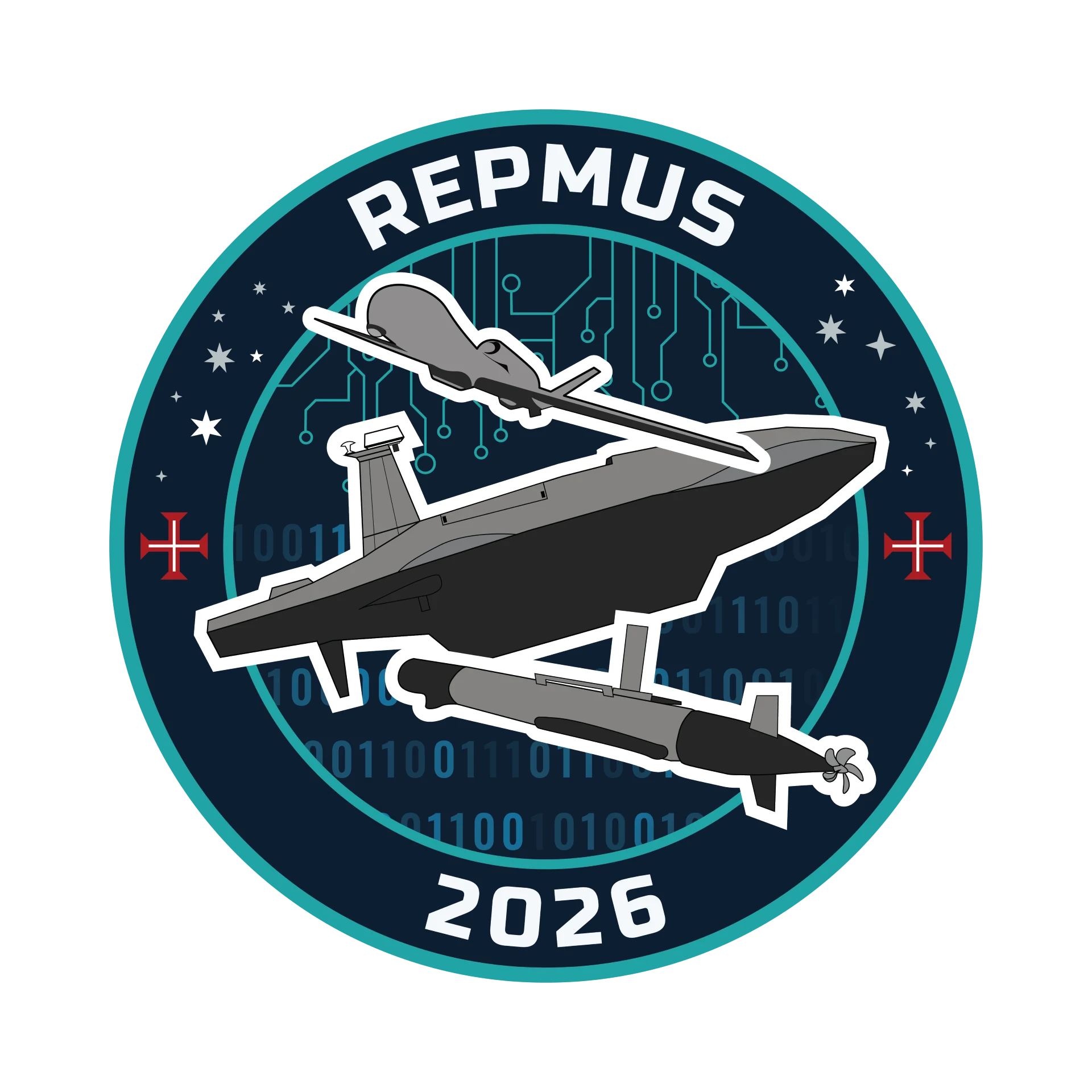 Logotipo oficial del ejercicio REPMUS 2026 de la Armada Portuguesa