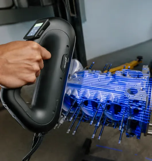 HandySCAN 3D PRO Series em aplicação industrial de metrologia