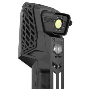 Scanner 3D industrial portátil HandySCAN 3D EVO da Creaform em vista frontal