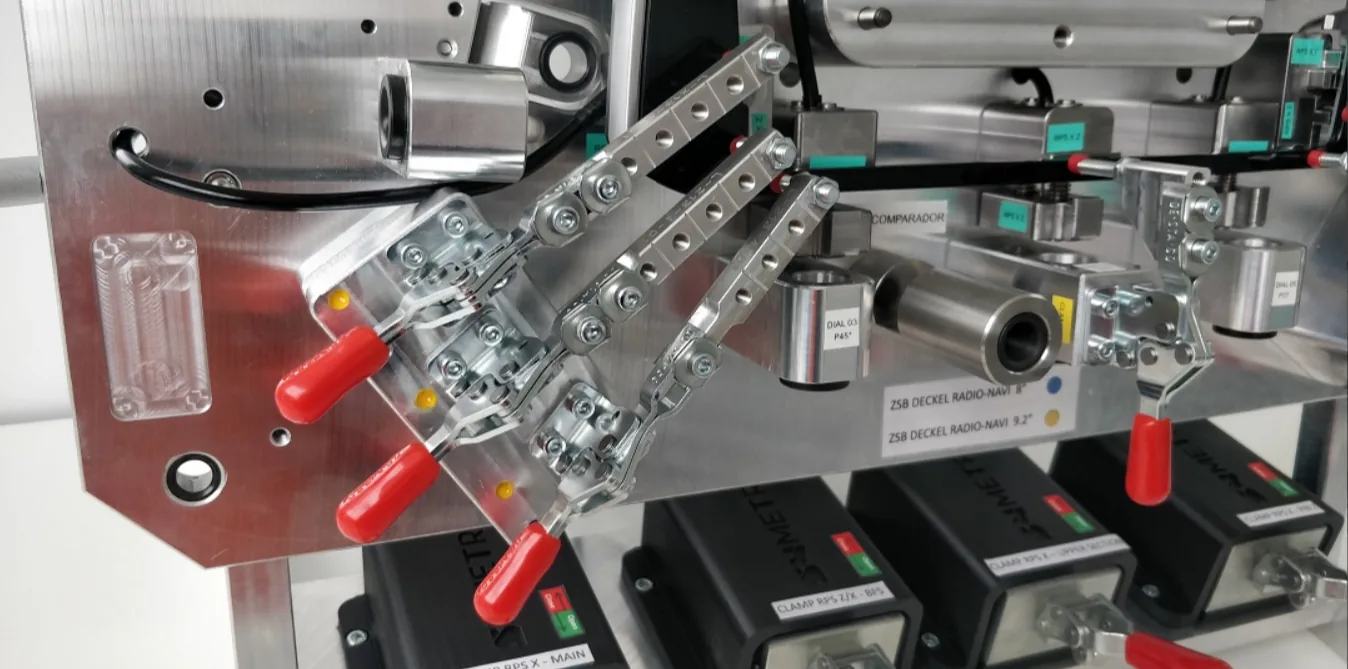 Conjunto de clamps e casquilhos de referência em cubbing