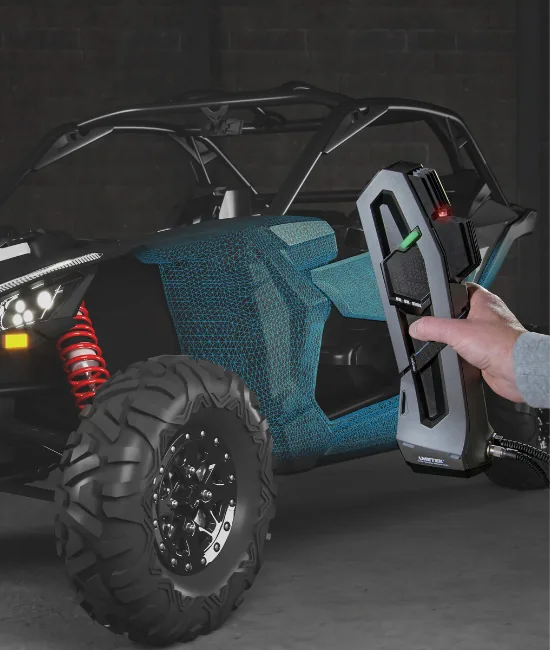Creaform Go!SCAN 3D a digitalizar carroçaria de veículo todo-o-terreno