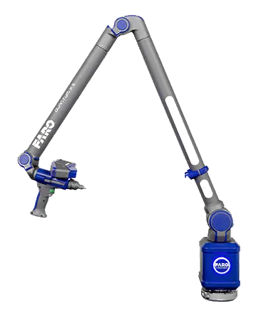 Brazo de medición 3D Quantum X FaroArm Series de FARO en entorno industrial